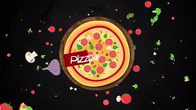 4K美食包装视频之意大利披萨AE模板视频的预览图